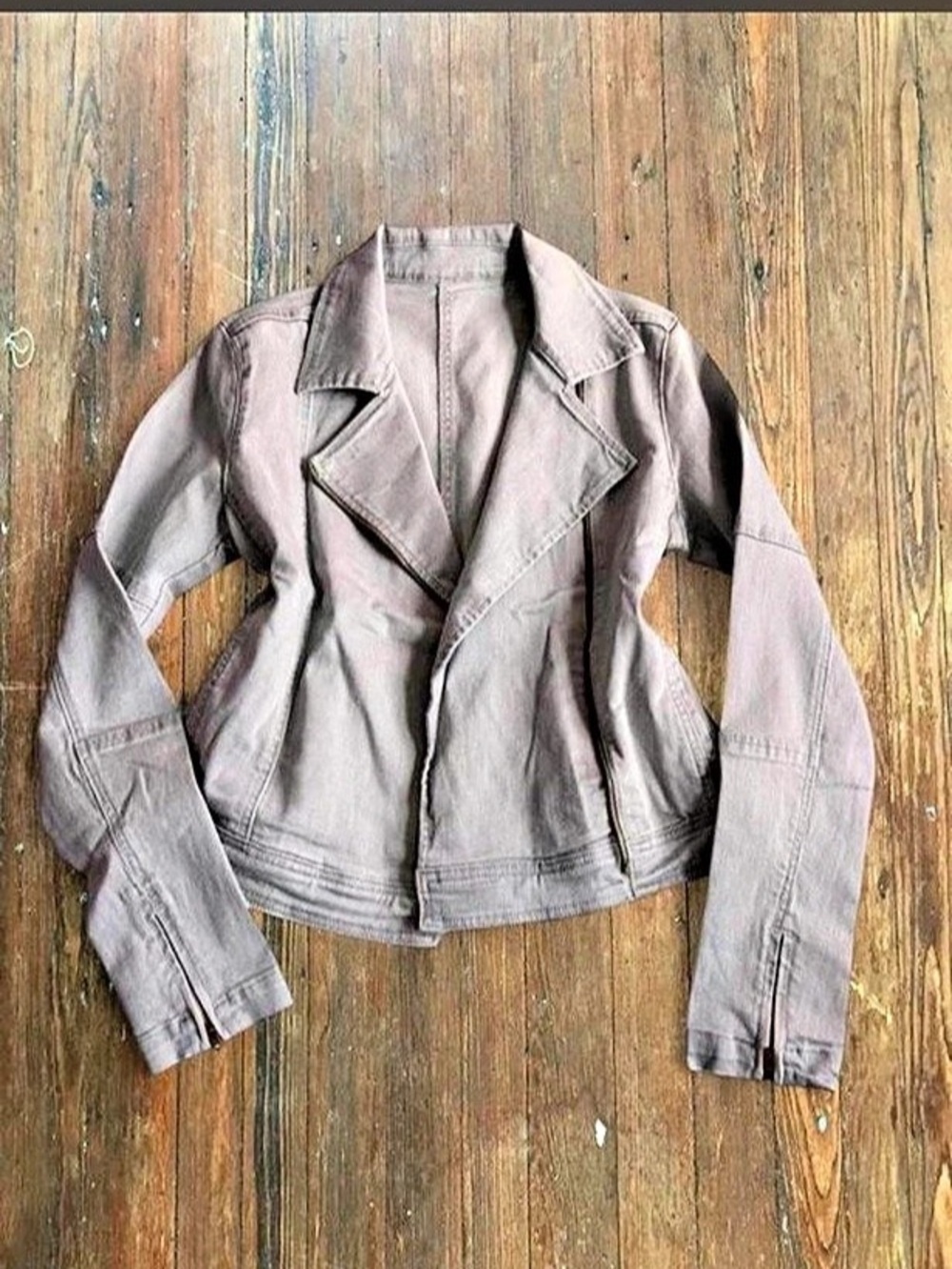 Women's Gray Moto Jacket